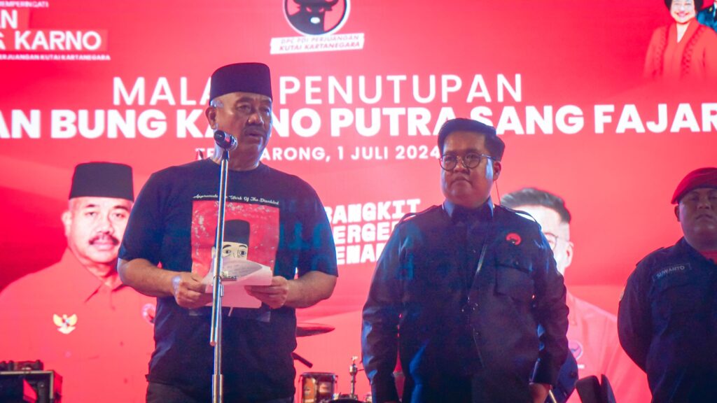 Foto: Suasana acara puncak peringatan bulan Bung Karno yang diselenggarakan PDI Perjuangan pada Senin (1/7/2024).